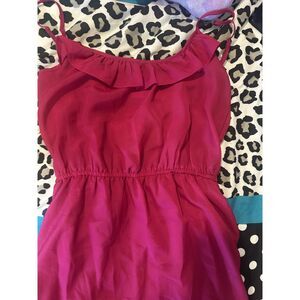 XXI Forever 21 Magenta Summer Dress Small Spaghetti Strap Sundress Mini